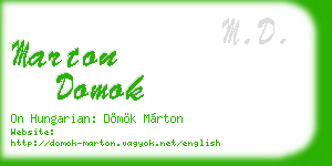 marton domok business card